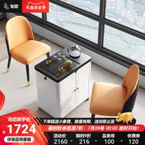 Light Extravagant Fire Stone Balcony Tea Car Burning Kettle Integrated Kung Fu Tea Table Modern Mobile Tea Table Home small family Type