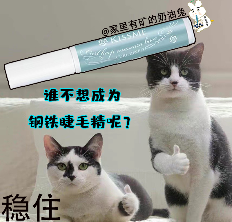 Steel Eyelash Lean ~ Japanese kiss me mascara blue with base cream durable roll up waterproof kisme