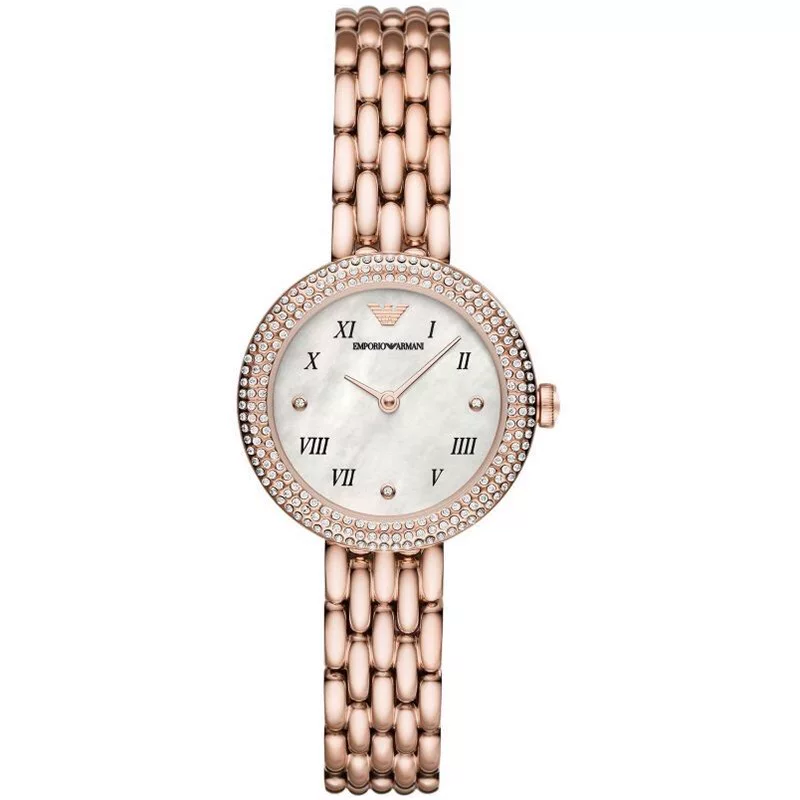 Подлинные наручные часы Armani Amani для женщин с прямой доставкой из Гонконга, стиль Tonglia, с двумя сверлами, стальная браслета, модели AR11355