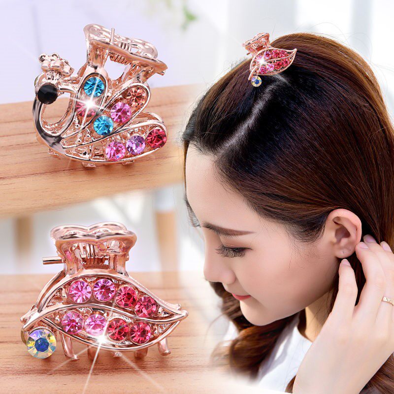Bangs clip small hairclip headdress hairclip female Korean version of the small gripper hair clip jewelry hairclip red xiao bian jia