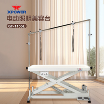 XPOWER beauty table electric lift LED dimming cat and dog beauty table gantry boom styling table