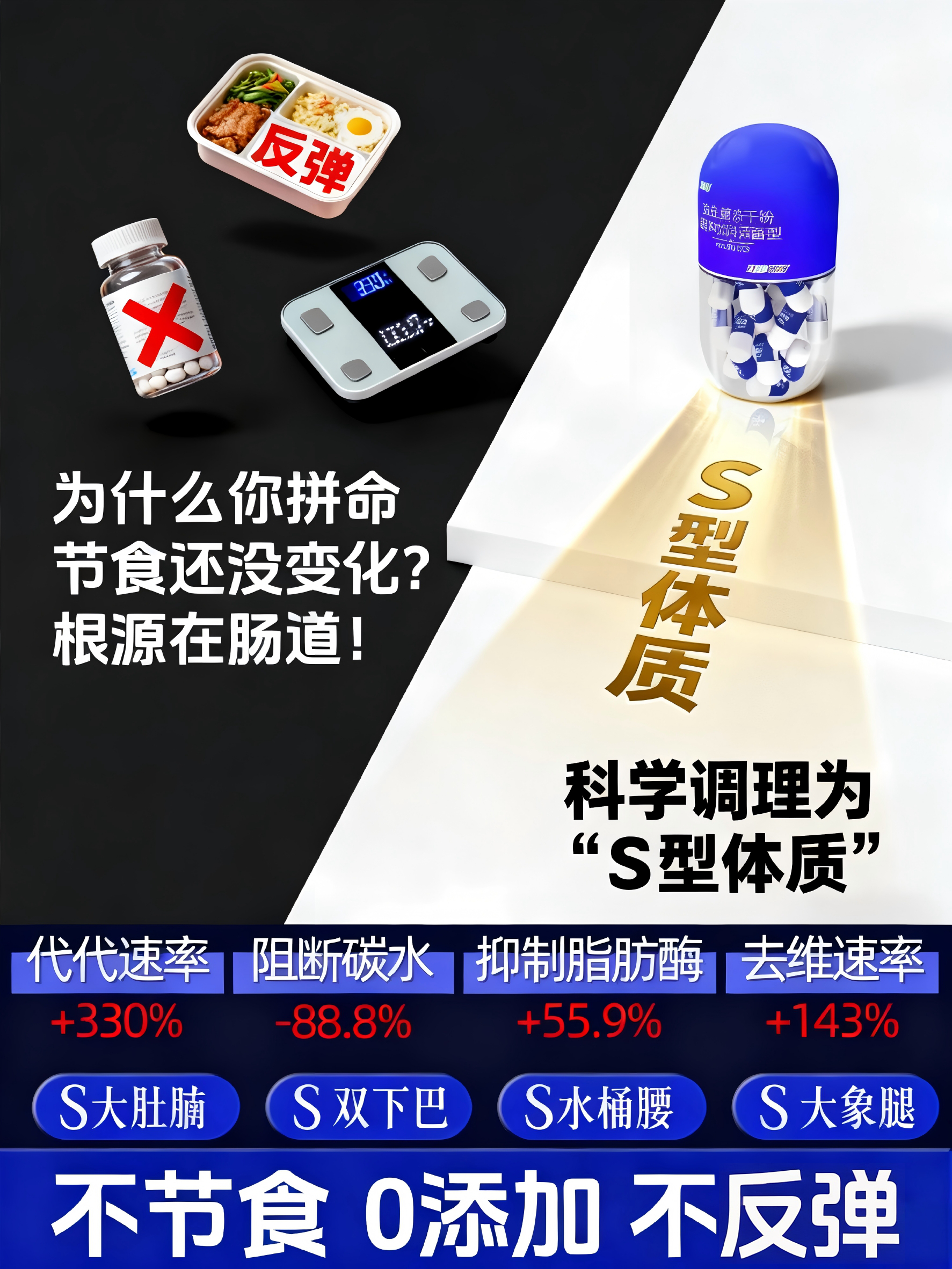 Jiangzhong Weight Management B420 Slim Probiotics Freeze-Dried Powder Regulates the Intestines and Constipation, Improves Metabolism, Female S-Type