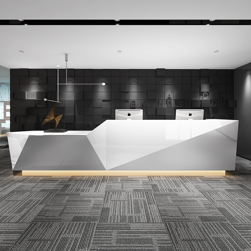 Company Reception Desk Anomalous Roast Lacquer Counter Creative Consulting Service Cashier Counter Customised Upscale Baking Varnish Bar
