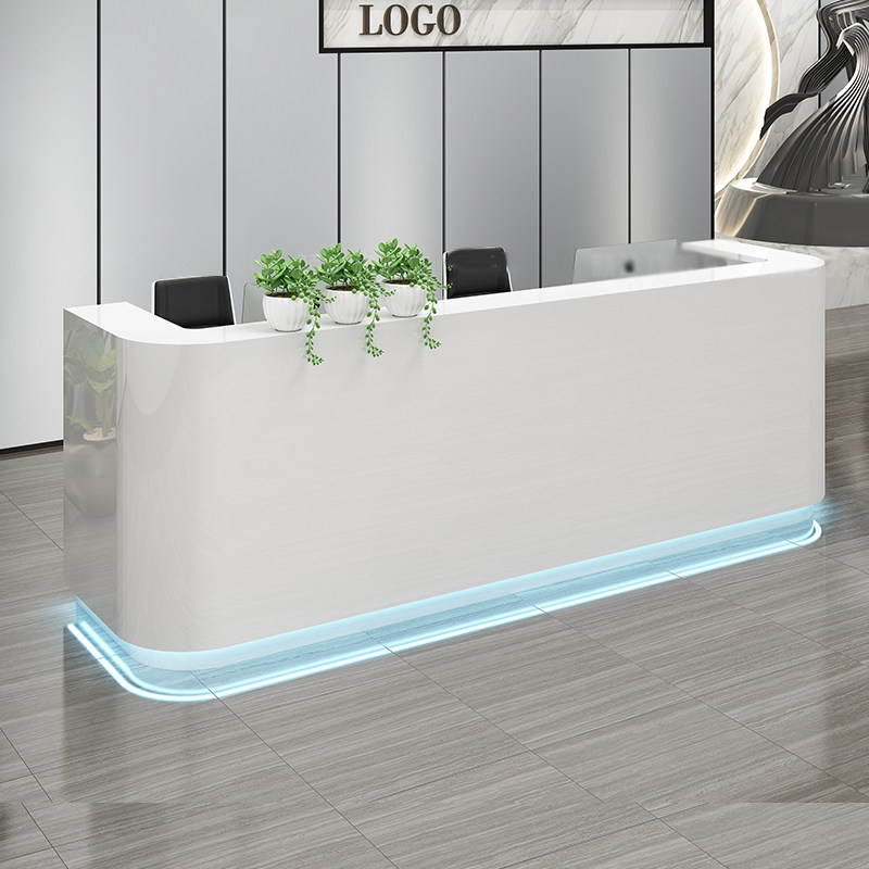 Paint front desk company office bar desk simple modern beauty salon cashier counter creative front desk reception desk