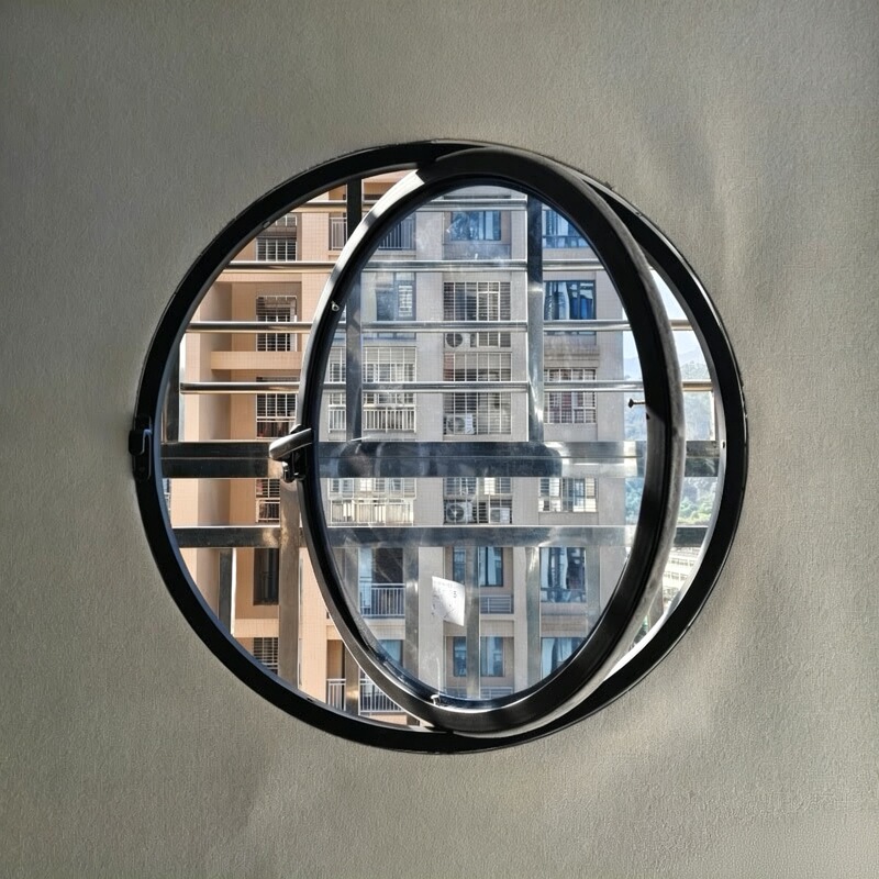 Rotating Central Axis Round Window, Moon Window, Indoor Privacy Protection Round Glass Window, Attic Landscape Round Art Window, Aluminum Alloy Window Rotating Central Axis Round Window, Moon Window, Indoor Privacy Protection Round Glass Window, Attic Landscape Round Art Window, Aluminum Alloy Window