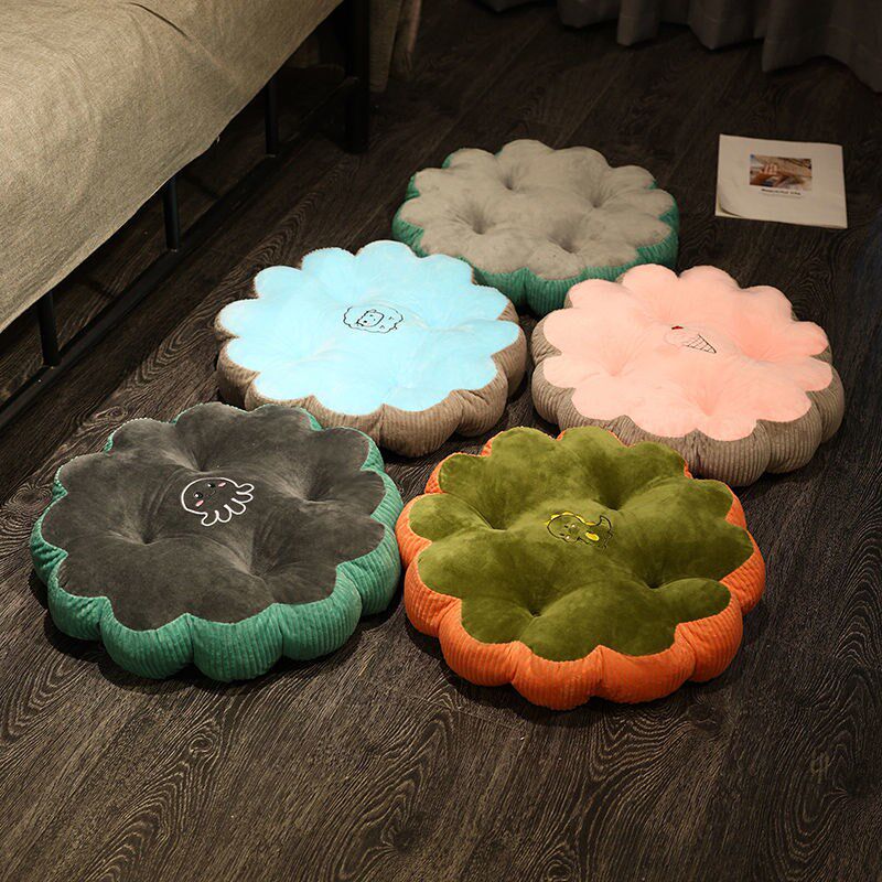 Cushion Office Seated Chair Cushion Student Classroom Stool Chair Cushion Home Thickened Butt Pad Flower Butt Pad