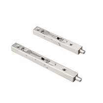 Stainless steel door latch double door box-type concealed latch invisible sky and ground latch dustproof door latch
