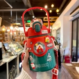 Рождественский детский стакан, трубочка из нержавеющей стали со стаканом для школьников, подарок на день рождения