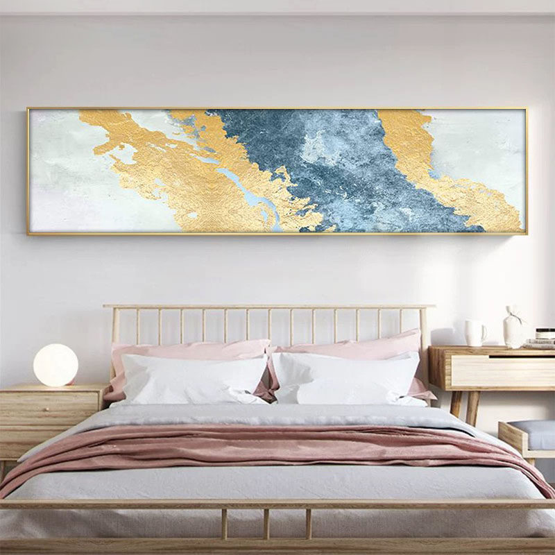 Bedroom Bed Head Painting Abstract Light Luxury Painting Nordic Style Handdrawing Painting Modern Simple Handpainting Painting