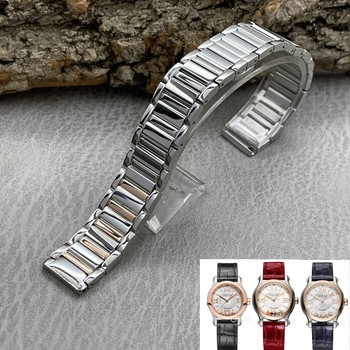 Mengshi Pure Watch Shop Is Suitable for Chopard | Chopard Happy Sport Five-Diamond Watch Solid Steel Strap 15mm