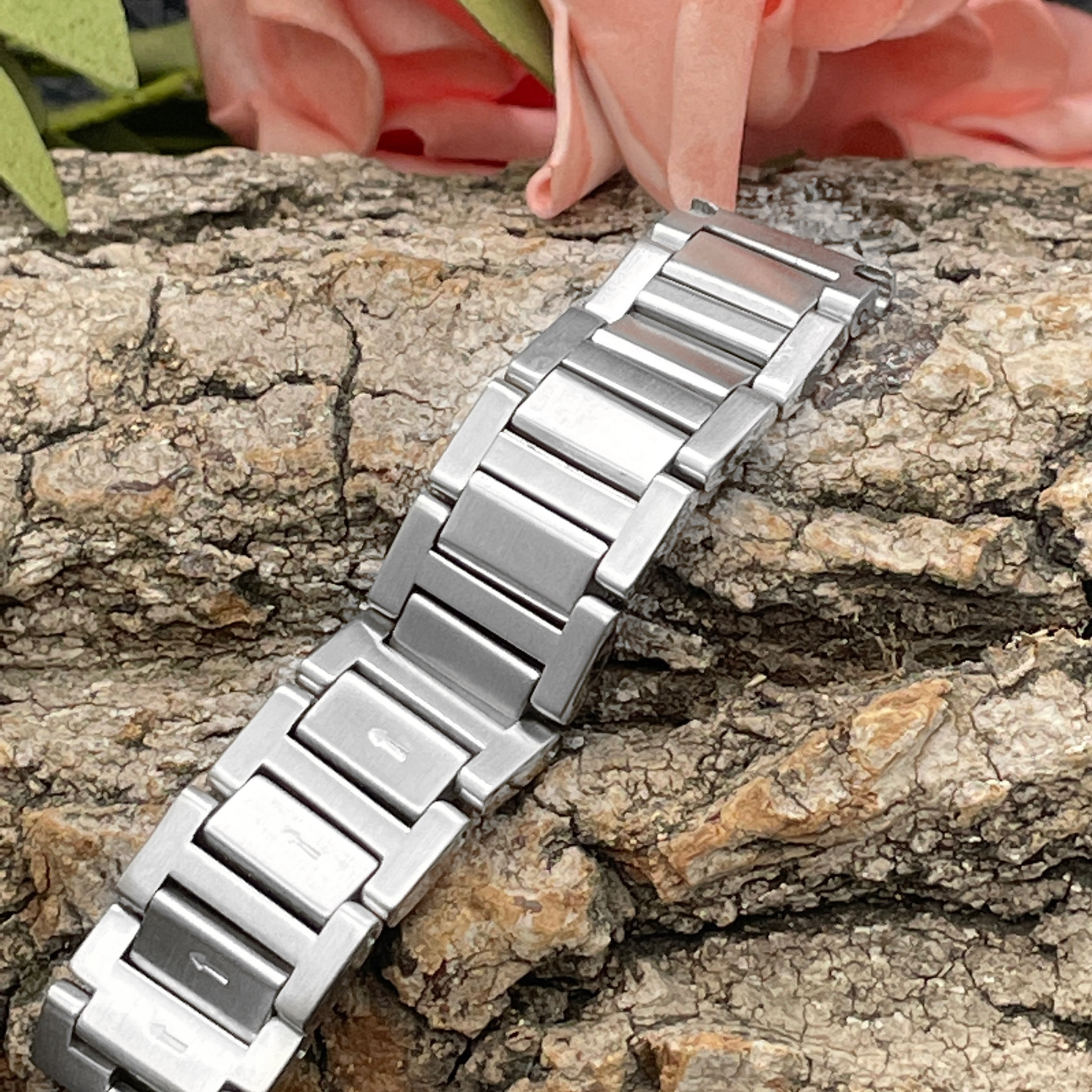 Mengshi Watch Strap Compatible with Jaeger-Lecoultre Datejust 3578430 Chopard Happy Sport Watch Steel Band 16mm