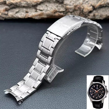 Suitable for Casio Efr-527Mtp-1384Efb-509/504Ef-530 Watch Solid Steel Strap 20mm