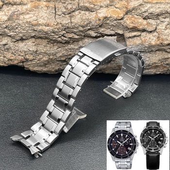 Mengshi Chun Is Compatible with Casio 5345Eqw-T630 Efr-539Lefv-540 Solid Steel Strap Watch Band 22mm