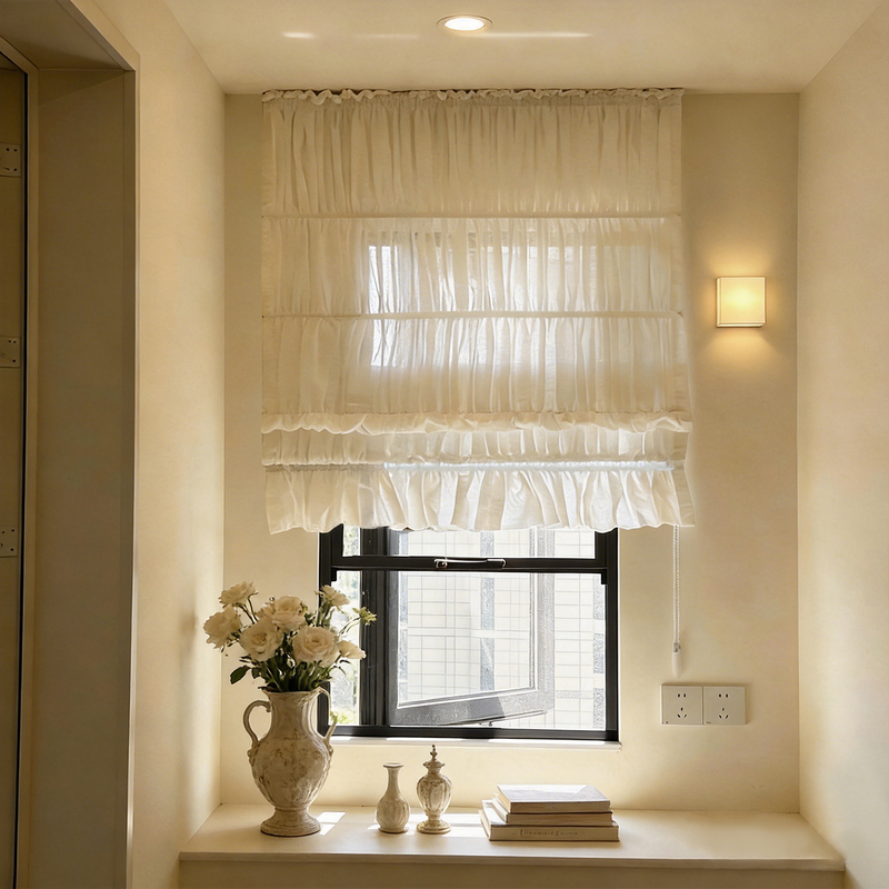 French-Style Bubble New Model Electric Lift Manual Roman Blinds Sheer Curtains Bay Window No-Drill Kids' Room Water Wave Bathroom French-Style Bubble New Model Electric Lift Manual Roman Blinds Sheer Curtains Bay Window No-Drill Kids' Room Water Wave Bathroom