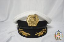 Motorised warriors up to SEED Earth Federal Army cosplay white top embroidered large brim cap