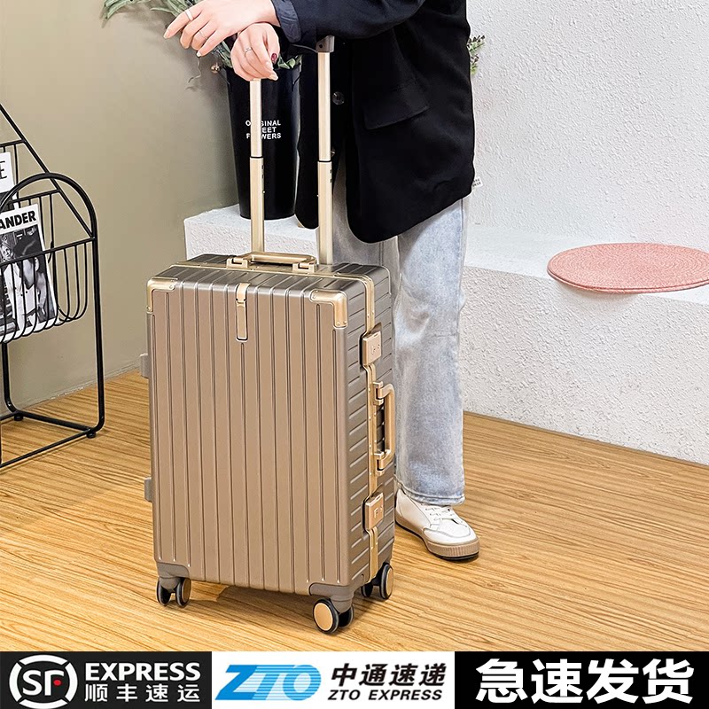 Ultra Light Large Capacity Kangaroo Suitcase Schoolgirl Universal Wheel Aluminum Frame Suitcase 20 Inch Business Den Case Password