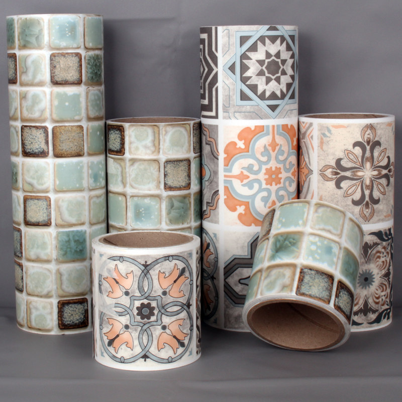 Kitchen Self-sticking waist line Wallpaper Makeup room Tile Wall Skirt Wallpaper Waterproof Dorm Room Self-Sticking Skirting