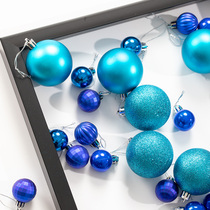 Honghan 6 8cm lake blue Christmas ball light blue hanging ball Christmas decorations pendant large ball customization