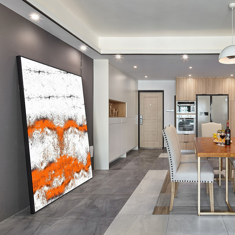 Nordic entry into the home Genguan Decoration Painting Mural Living Room Hanging Painting Light Luxury Aisle Hand-painted Texture Abstract Pure Artisanal oil painting