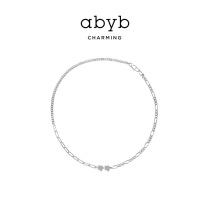 ABYBCHARMING necklace female summer wild double quotation marks choker white neck chain simple personality accessories accessories