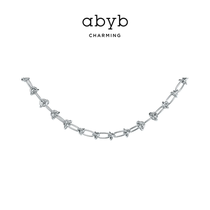 ABYBCHARMING Couple Necklace European and American Design Sense Accessories Advanced Cord Link Hip Hop Cold Wind