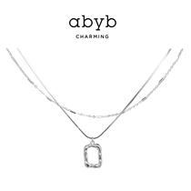ABYBCHARMING necklace female summer art frame Joker chain neck chain double layer design choker accessories