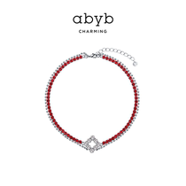 ABYBCHARMING red rhinestone necklace you double neck chain trend personality temperament choker female summer