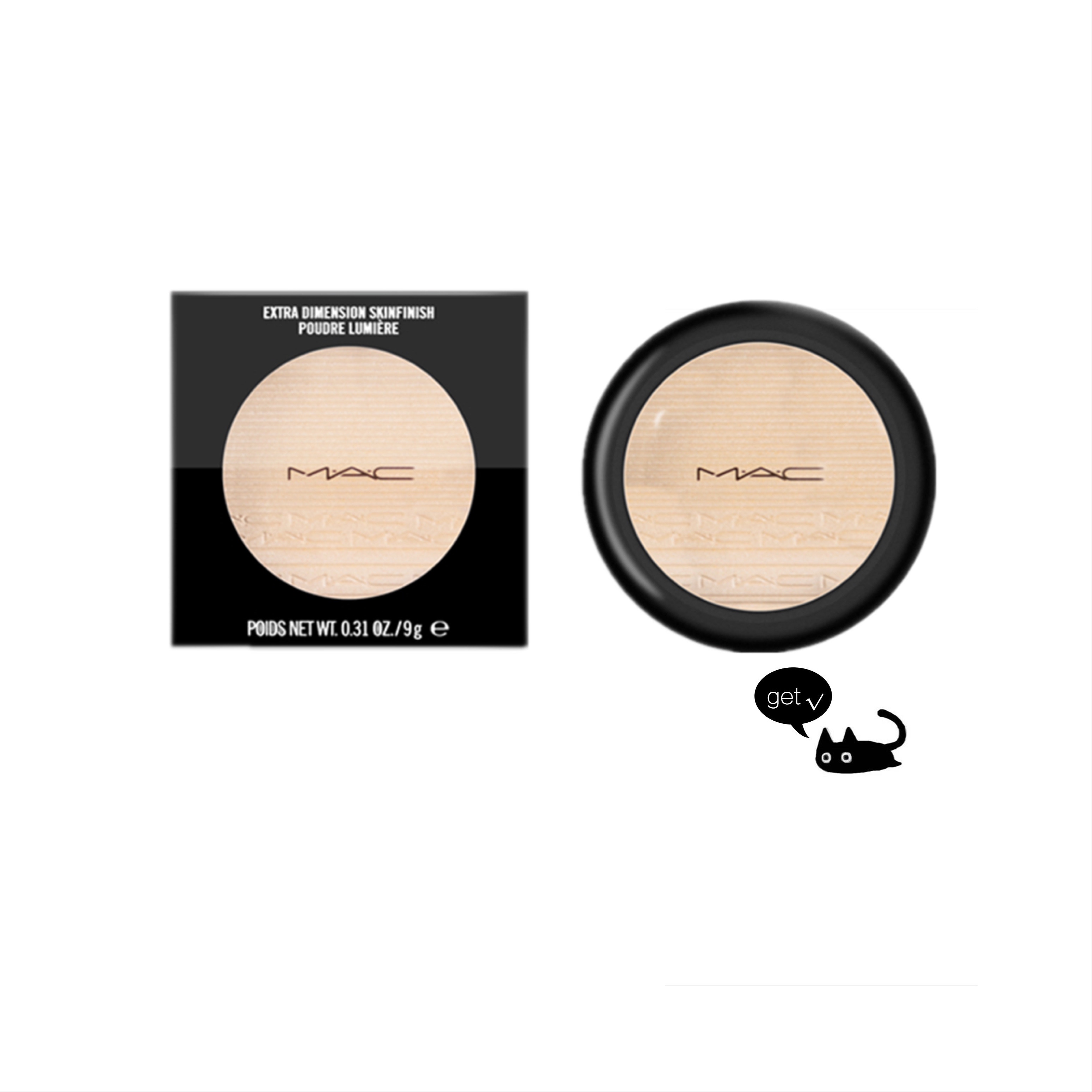 Formal MAC Charm Highlighter Contour Powder Double gleam Ginger Highlighter Embellished Champagne Brighten 9g