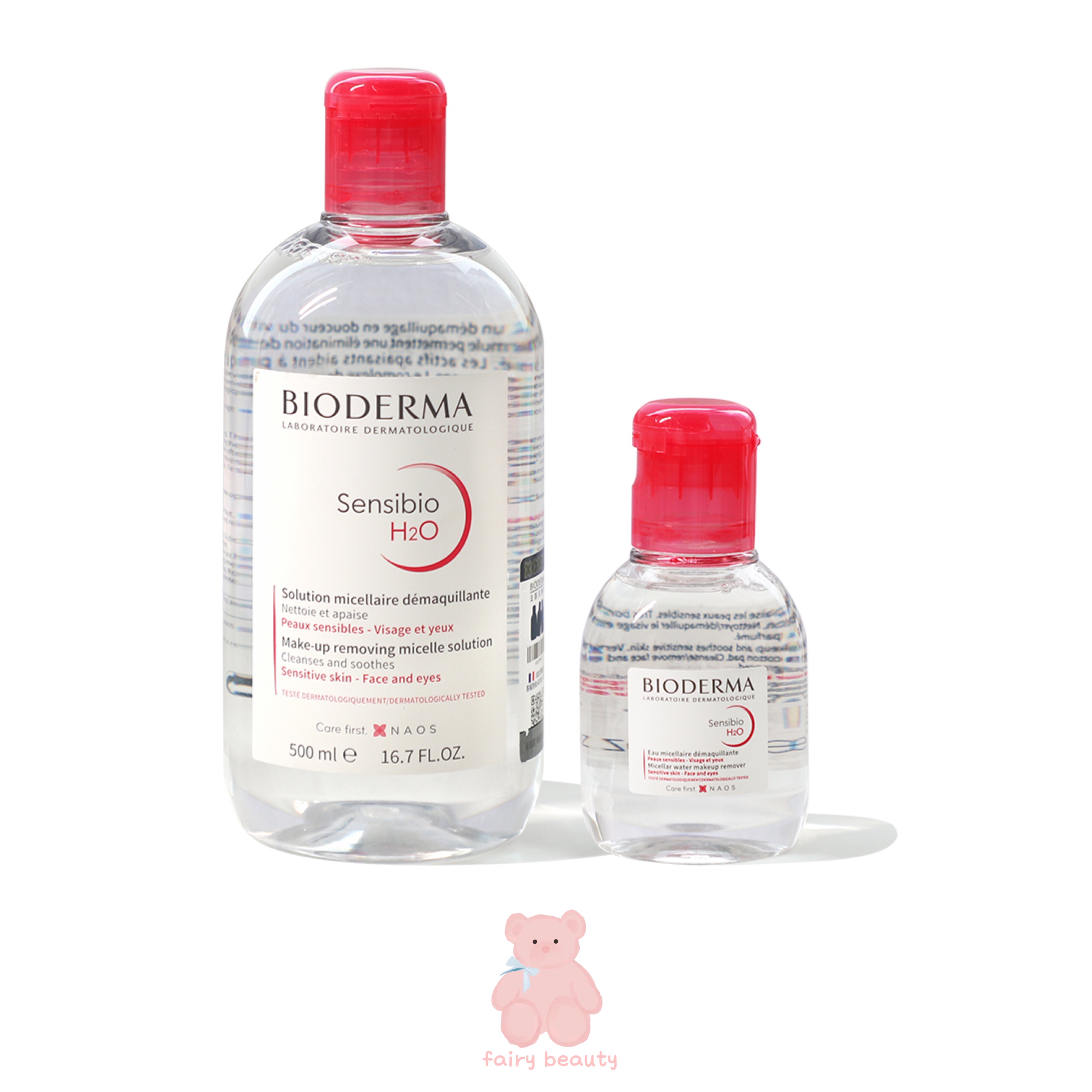 Bioderma Bedmar Pink Makeup Remover Soothing Cleanser 250ml Powder Water 500ml Dry Sensitive Skin