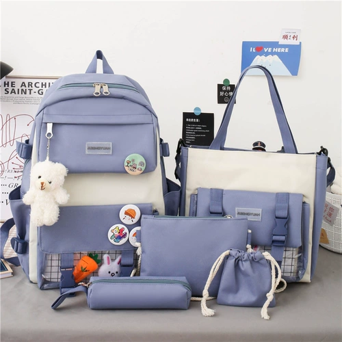 Ранец, свежая милая сумка через плечо, вместительный и большой рюкзак, для средней школы