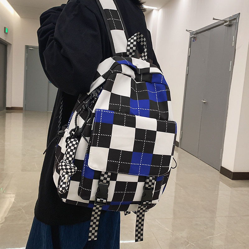 Schoolbag junior high school students female large-capacity backpack college students high school students 2022 new ins tide cool backpack men