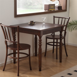 American Retro Solid Wood Tables and Chairs Western Restaurant Dessert Shop Dining Bar Small Square Table Bar Baking Cafe Table and Chair Combination