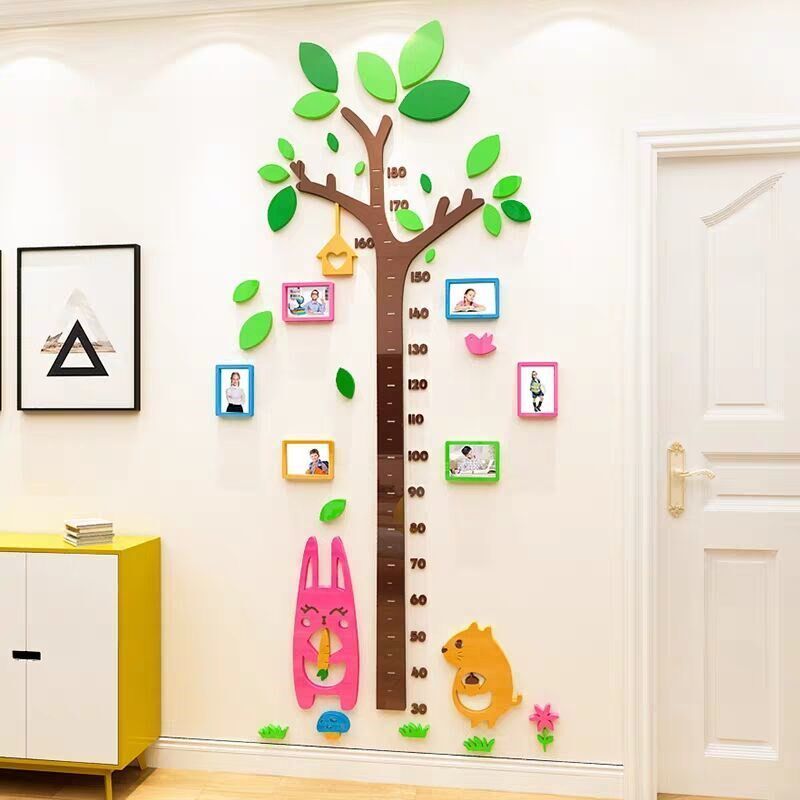 Kindergarten Health Care Room Items Cubist Dosage Height Stickers Baby Measure Height Ruler Nursery Placement Patch Painting