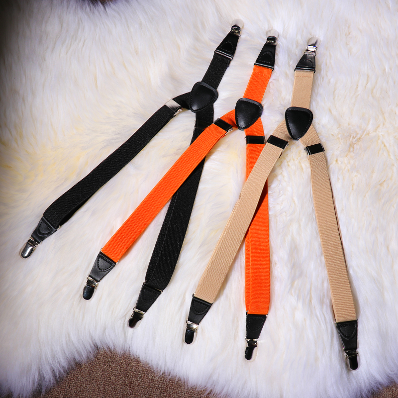 British fashion three-clip non-slip suspenders children's baby elastic all-match pants shoulder strap suspenders belt size children's suspenders