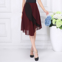 Dan Bo Luo Betty Latin Dance Dress Ballet Shirt One-piece Lace Dance Chiffon Dress Classical Dance Practice Clothing