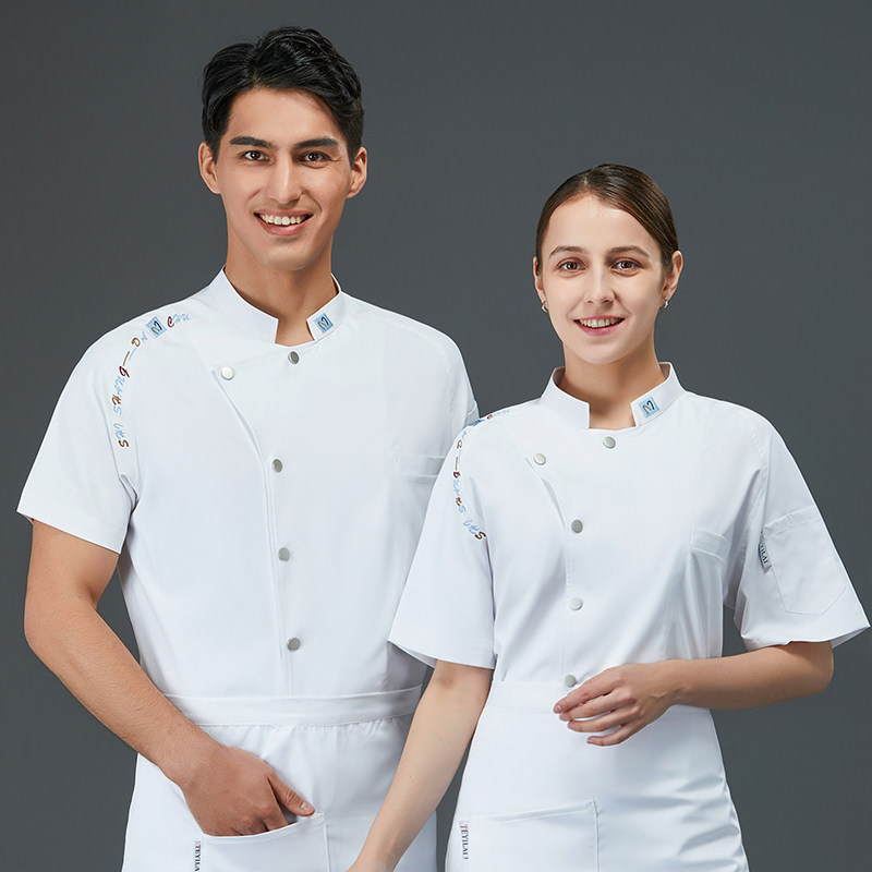 New high-end breathable catering chef clothing dining room canteen chef clothing hotel restaurant kitchen baking clothing