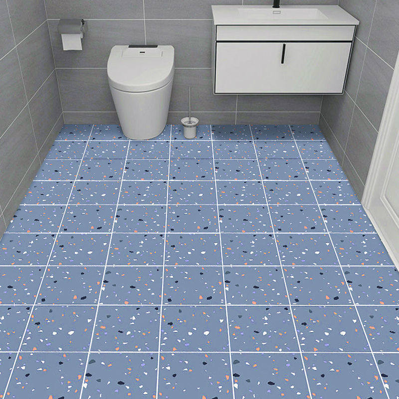 Floor stickers waterproof non-slip wear-resistant self-adhesive floor thickening bathroom toilet powder room toilet floor stickers PVC
