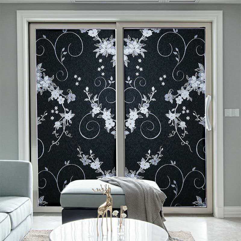 Black matte window glass sticker shading insulation film sunscreen bathroom anti-glare voyeur net red opaque