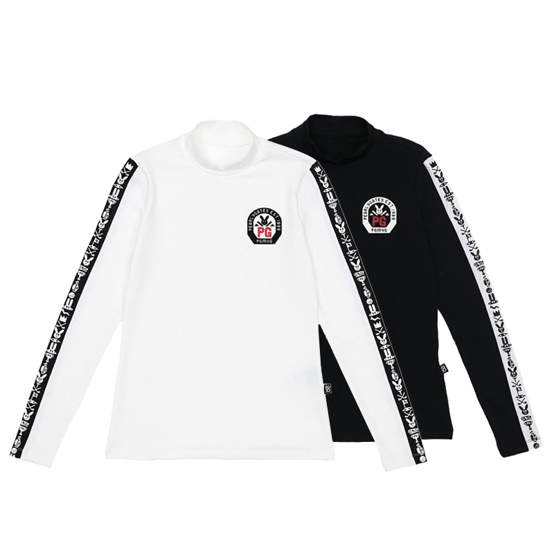 Autumn and winter warm slim women's Korean version of brushed thickened high collar long-sleeved golf bottoming shirt T-shirt clothing jersey