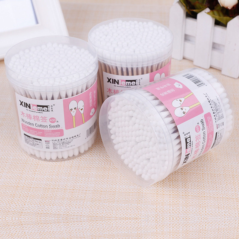 Double head cotton stick Home Ear Makeup Remover Makeup Remover Makeup Sterile Disinfection Clean Wood Stick Cotton Polo Cotton Stick Disposable
