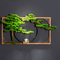Customize Chinese style hangover solid wood tea room restaurant background wall face wall hanging living-room Xuanguan wall-hanging welcome pine pendant