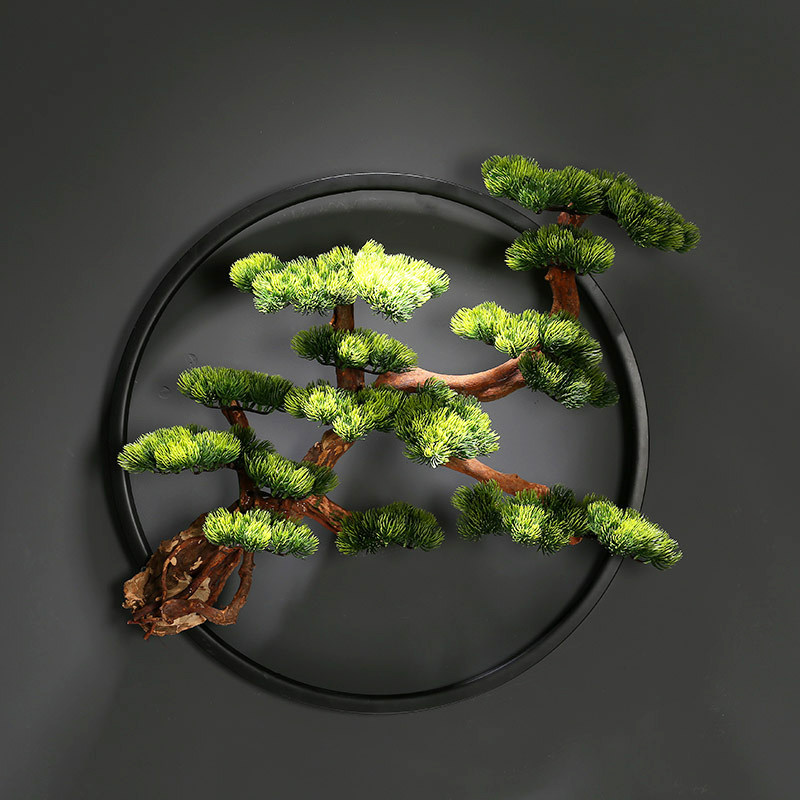 Chinese Pendant Living Room Entrance into the family Xuanguan Wall Decorative Three-dimensional Emulation Greet Visitors Pine Wall-mounted Zen hotel hanging decoration-Taobao