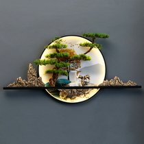 New Chinese Pendant Living Room Xuanguan Wall Decoration Three-dimensional Welcome Guest Loose Pendant Tea Room Round Iron Art Decoration Painting