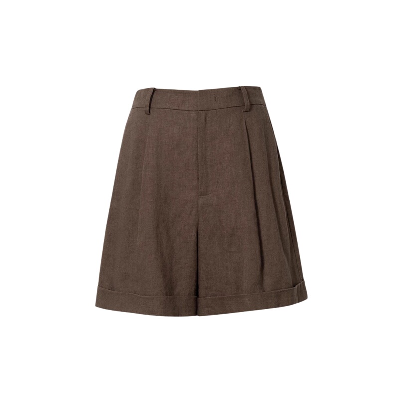 Mm Ma Ma Cang Rong Lao Qian 100% Linen Straight-Leg Shorts for Women, Loose and Versatile Pants, Summer Thin Style for Women 5H5150802 Mm Ma Ma Cang Rong Lao Qian 100% Linen Straight-Leg Shorts for Women, Loose and Versatile Pants, Summer Thin Style for Women 5H5150802