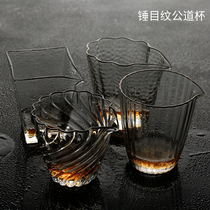 Luofan hammer pattern glass fair cup Japanese-style tea dispenser thickened large-capacity square tea Kelp tea drain Kung Fu tea set