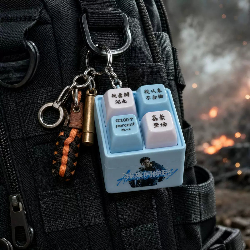 I Have a Lei Tong Niwan Jiahao Voice Button, the Same Model as Yan Zu's Voice Button, a Light-Up Keychain Bag Pendant