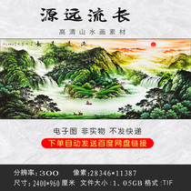 GH-250 has a long history the rising sun the rising sun in the east the blessing of the earth the water the wealth the treasure basin the feng shui Chinese painting the high-definition material