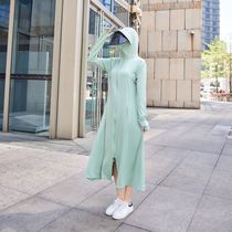 Charred sunscreen womens summer bicycling for long full-body sunscreen sweatshirt iced sweatshirt under anti-UV sweatshirt