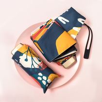 Ultra Light Pocket Five Fold Shading Sun Umbrella Dual-use Summer Lady Sunscreen Anti-UV Portable Small Mini Sun Umbrella