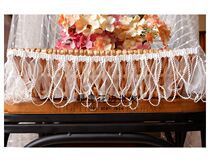 Black and white tassel mesh yarn wool webbing lace width 7 5cmdiy lace accessories lace belt decorative home textile material